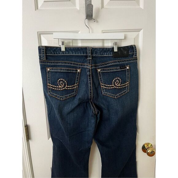 Seven7 Medium Wash Thick Stitch Embellished Bootcut Jeans sz 20 EUC - Picture 4 of 7